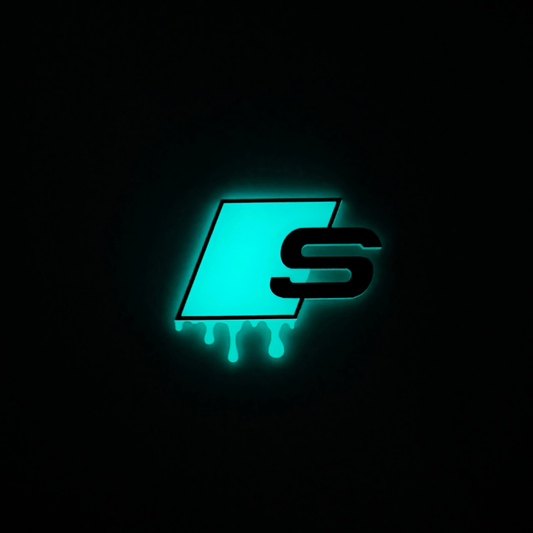 Audi S Badge - Glowing (With Number)